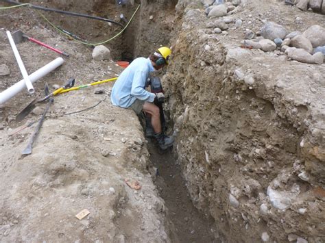 digging through an open ditch